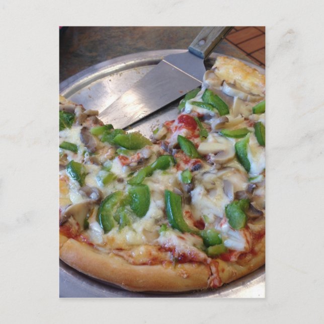 Veggie Pizza Slices Postkarte (Vorderseite)