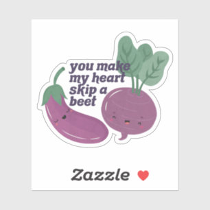 Veggie Pun: Ihr macht mein Herz dazu, eine Rübe zu Aufkleber