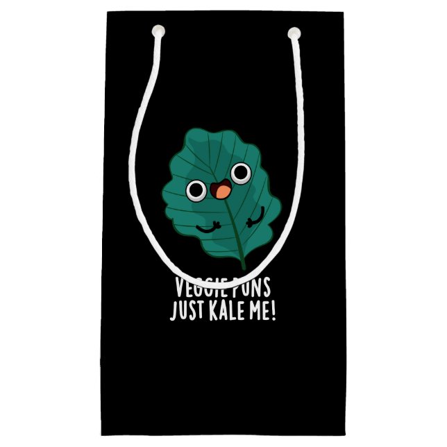 Veggie Puns einfach kale Me Funny Food Puff Dark B Kleine Geschenktüte (Vorderseite)