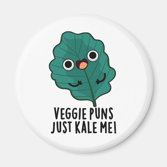 Veggie Puns Kale Me Funny Food Puff Magnet (Vorne)