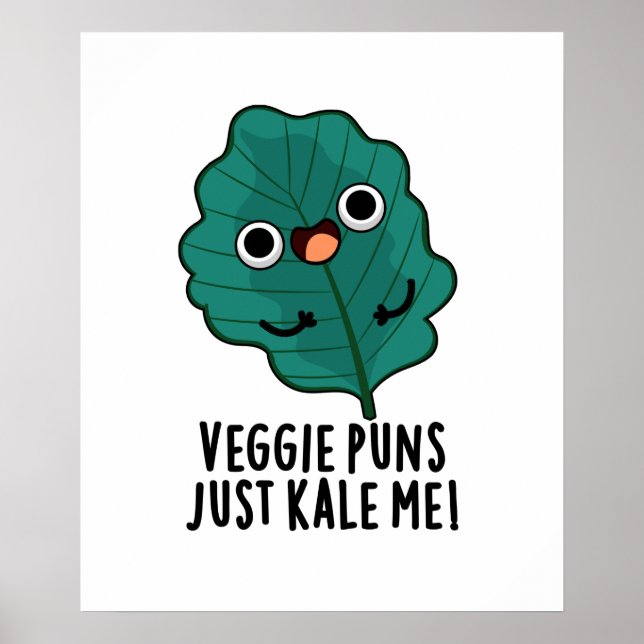Veggie Puns Kale Me Funny Food Puff Poster (Vorne)