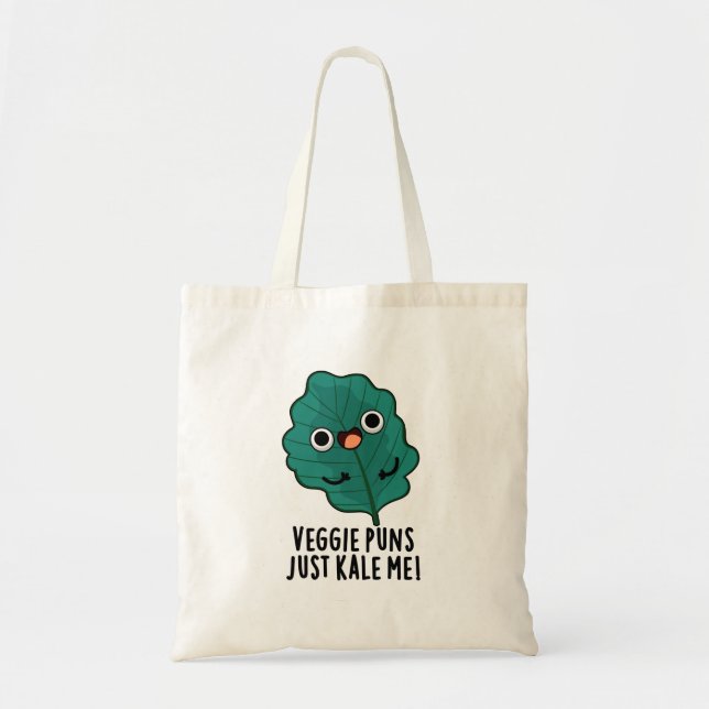 Veggie Puns Kale Me Funny Food Puff Tragetasche (Vorne)