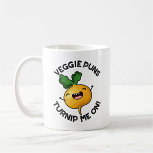 Veggie Puns Turnip Me on Funny Gemüse Puppe Kaffeetasse