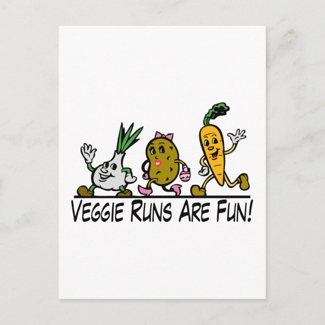 Veggie Runs Postkarte (Vorderseite)