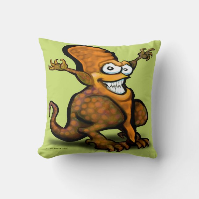 Veggie Saurus Rex Throw Kissen (Vorderseite)