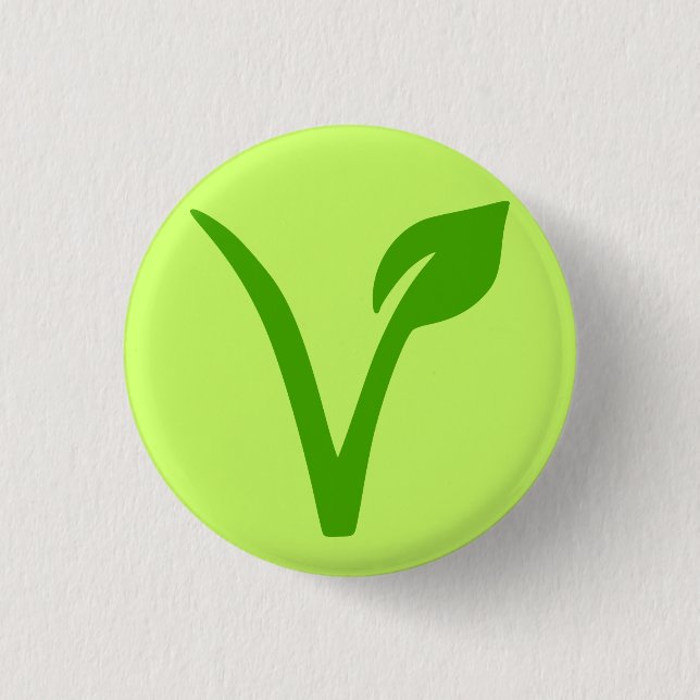 Veggie-Stolz, vegan, Vegetarier, Vegetarier, Vegan Button (Vorderseite)
