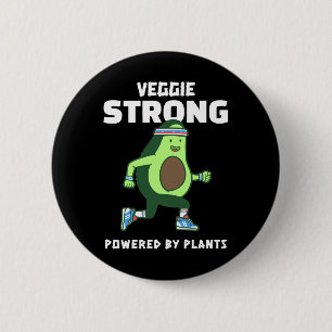 Veggie Strong, angetrieben von Pflanzen Button
