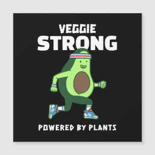 Veggie Strong, angetrieben von Pflanzen Magnetkarte
