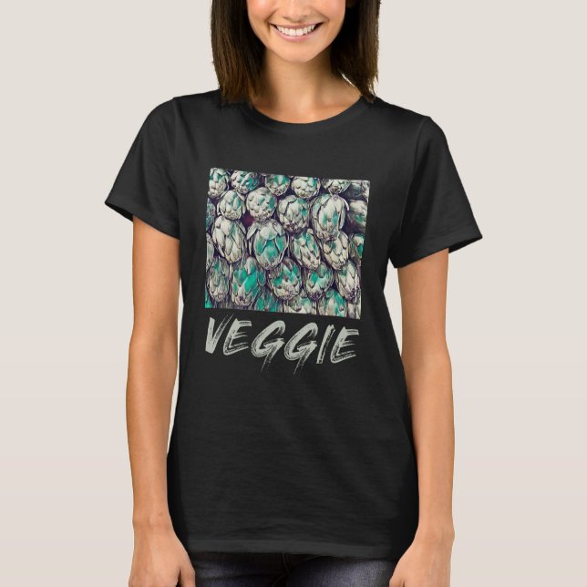 Veggie Vintag Vegetarian Gift T-Shirt (Vorderseite)