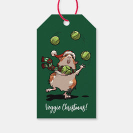 Veggie Weihnachten! Guinea Pig Juggling Sprouts Geschenkanhänger