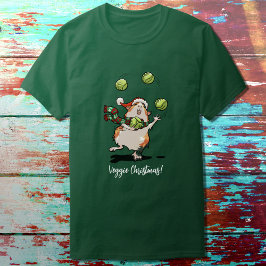 Veggie Weihnachten! Guinea Pig Juggling Sprouts T-Shirt