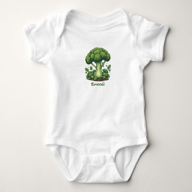 Veggies 18, Broccoli, Gemüse, Babys, Gärtner, Baby Strampler (Vorderseite)
