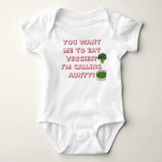 VEGGIES auf einem onsie Baby Strampler (Vorderseite)