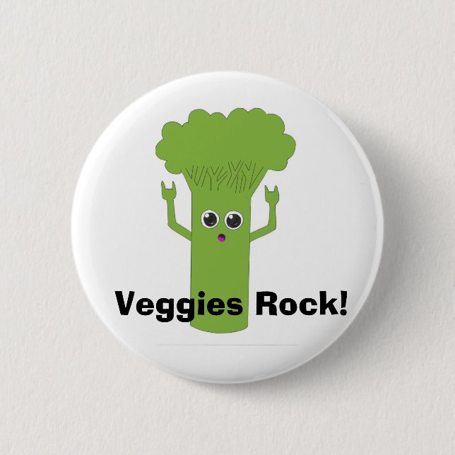 Veggies-Felsen! Button (Vorderseite)