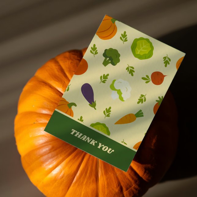 Veggies Pattern Dankeskarte (Von Creator hochgeladen)