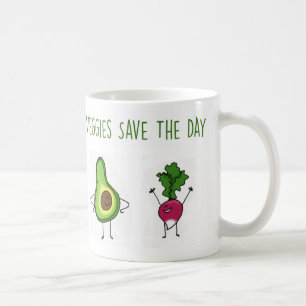 Veggies retten die Tagesavocado-und -rettich-Tasse Kaffeetasse