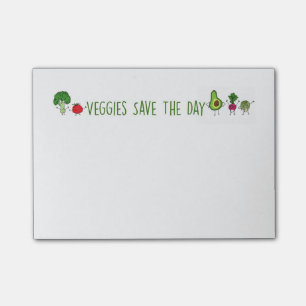 Veggies retten die Tagespost-itanmerkungen Post-it Klebezettel