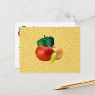 Veggies-Rezept-Karte Postkarte