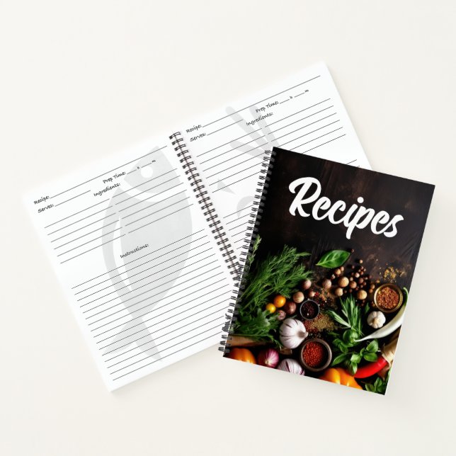 Veggies und Gewürze Recipe Notizbuch (Innenseite)
