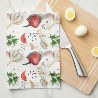 Veggies und Gewürzhandtuch Geschirrtuch