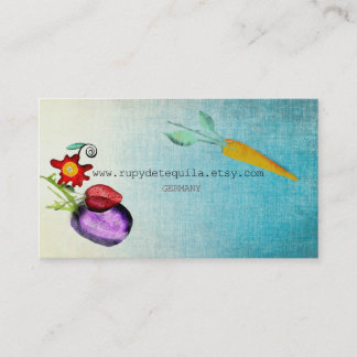Veggies Watercolor Visitenkarte
