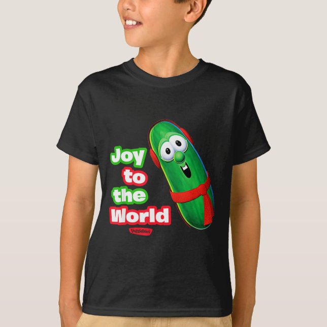 Veggietales Joy To The World Larry The Cuber  T-Shirt (Vorderseite)