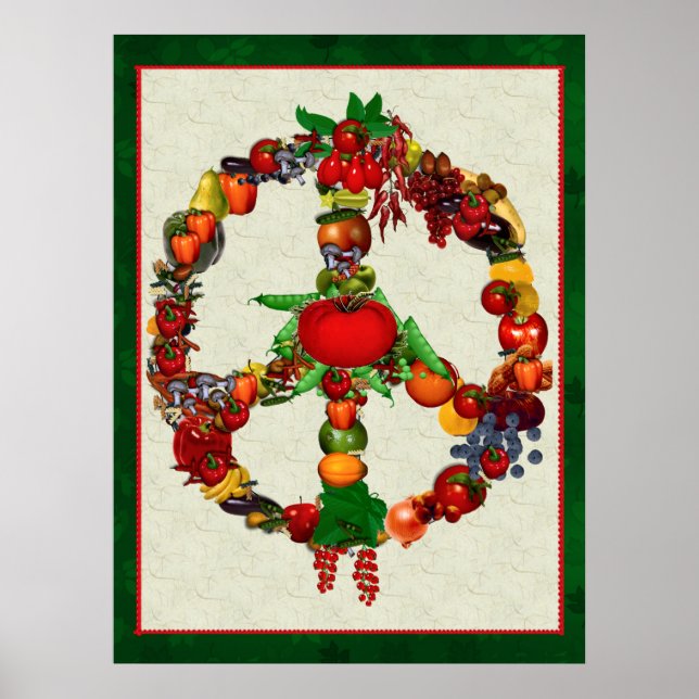 Vegie Peace Sign Poster (Vorne)