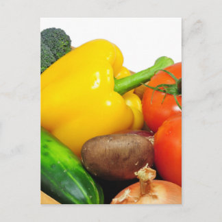 Vegtables in einem Korb Postkarte