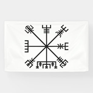 Vegvisier Viking Symbol Banner