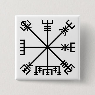 Vegvisier Viking Symbol Button