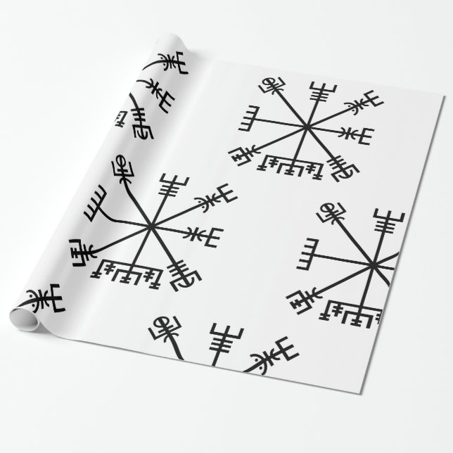 Vegvisier Viking Symbol Geschenkpapier (Ungerollt)