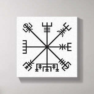 Vegvisier Viking Symbol Leinwanddruck