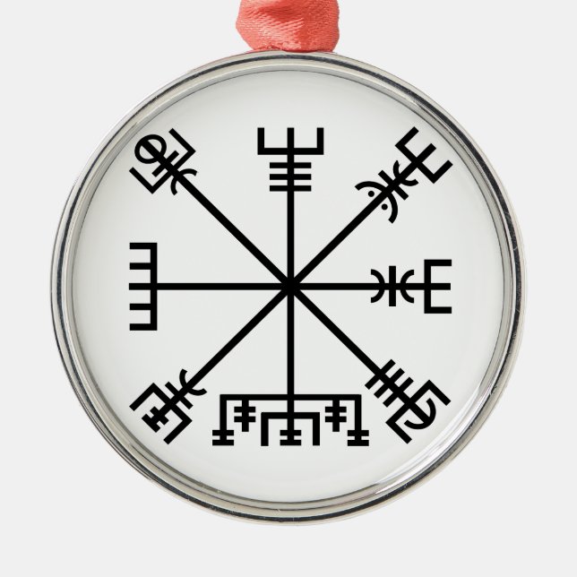 Vegvisier Viking Symbol Ornament Aus Metall (Vorne)