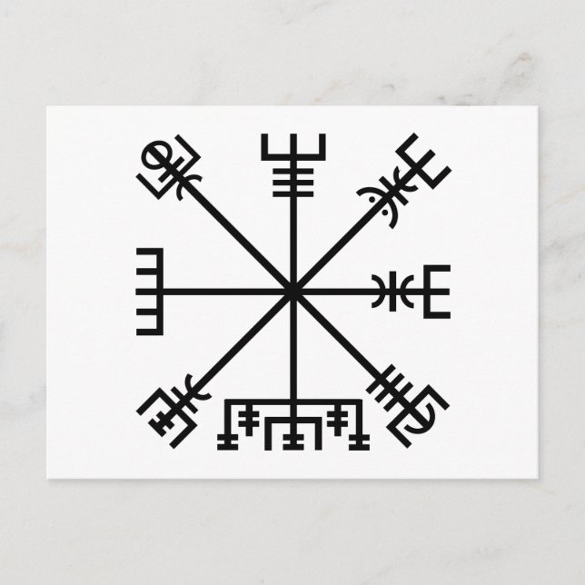 Vegvisier Viking Symbol Postkarte (Vorderseite)