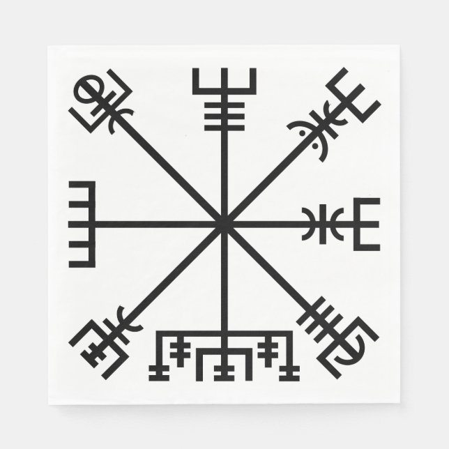 Vegvisier Viking Symbol Serviette (Vorderseite)