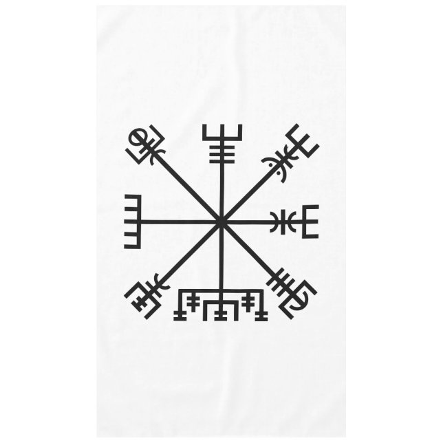 Vegvisier Viking Symbol Tischdecke (Vorderseite)