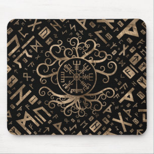 Vegvisir Baum des Lebens Yggdrasil und der Runen Mousepad