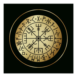 Vegvisir Compass: Führungspositionen in Island Poster