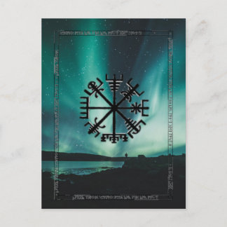 Vegvisir Compass/Wayfinder Viking Rune Postkarte