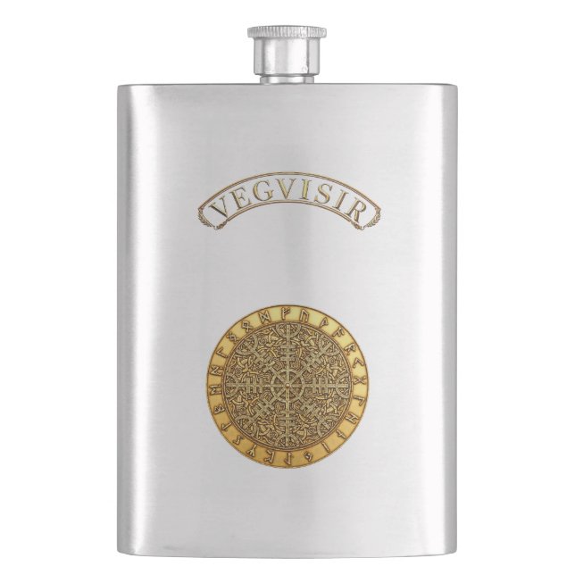 Vegvisir Golden Compass Flachmann (Vorderseite)