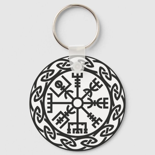 Vegvísir, Island, Reisescharm, Schutz Schlüsselanhänger (Vorderseite)