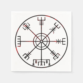 Vegvisir isländischen SchutzRunen Serviette