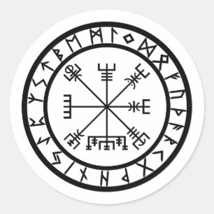 Vegvisir - Laufkreis Runder Aufkleber