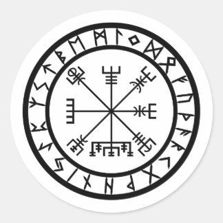 Vegvisir - Laufkreis Runder Aufkleber