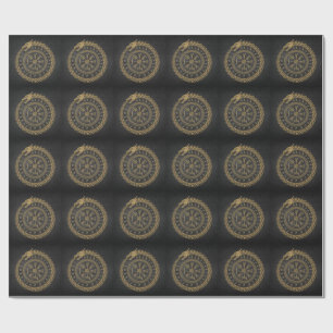 Vegvisir Nordische Schlange Runenkreis Design Geschenkpapier