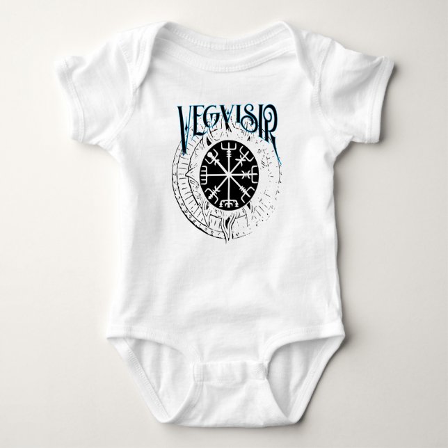 vegvisir nordischer Pfadfinderkompaß Baby Strampler (Vorderseite)