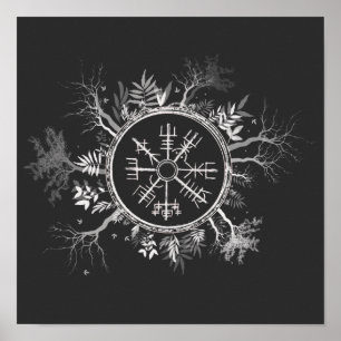 Vegvisir Norse Viking Compass Poster
