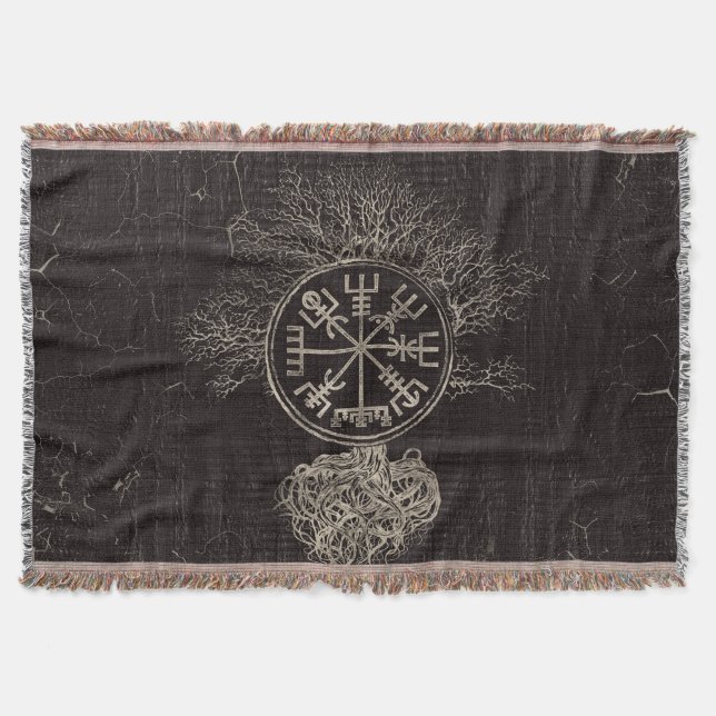 Vegvisir und Baum des Lebens - Yggdrasil Decke (Vorderseite)