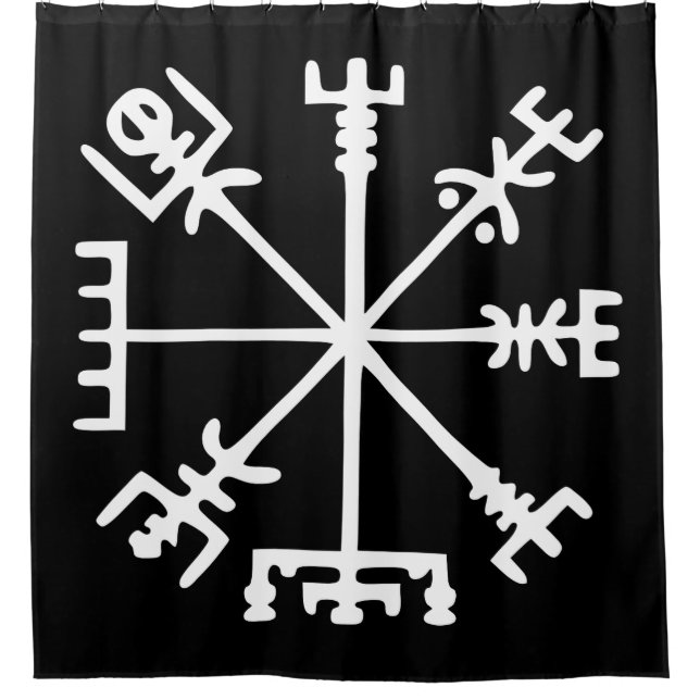 Vegvísir (Viking Compass) Duschvorhang (Vorderseite)