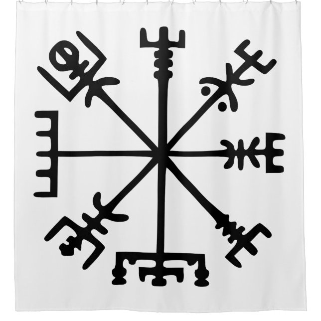 Vegvísir (Viking Compass) Duschvorhang (Vorderseite)